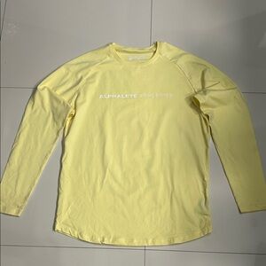Alphalete Light Yellow Long Sleeve Tee- Size XL